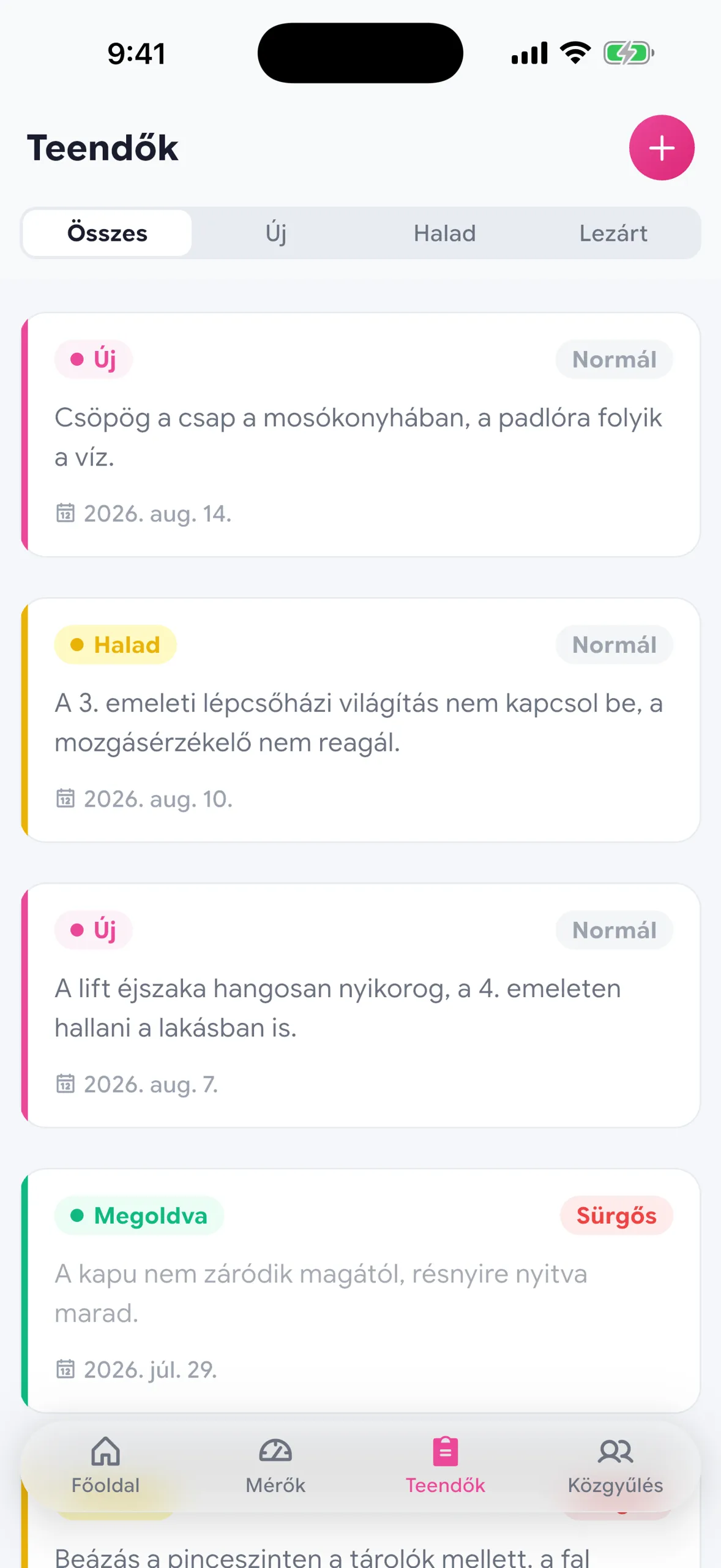 Közgyűlés napirenddel